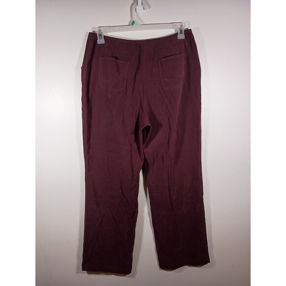 J. Jill Womens Stretch Burgundy Trouser Pants Career Casual Pockets Size 12 - Picture 6 of 9